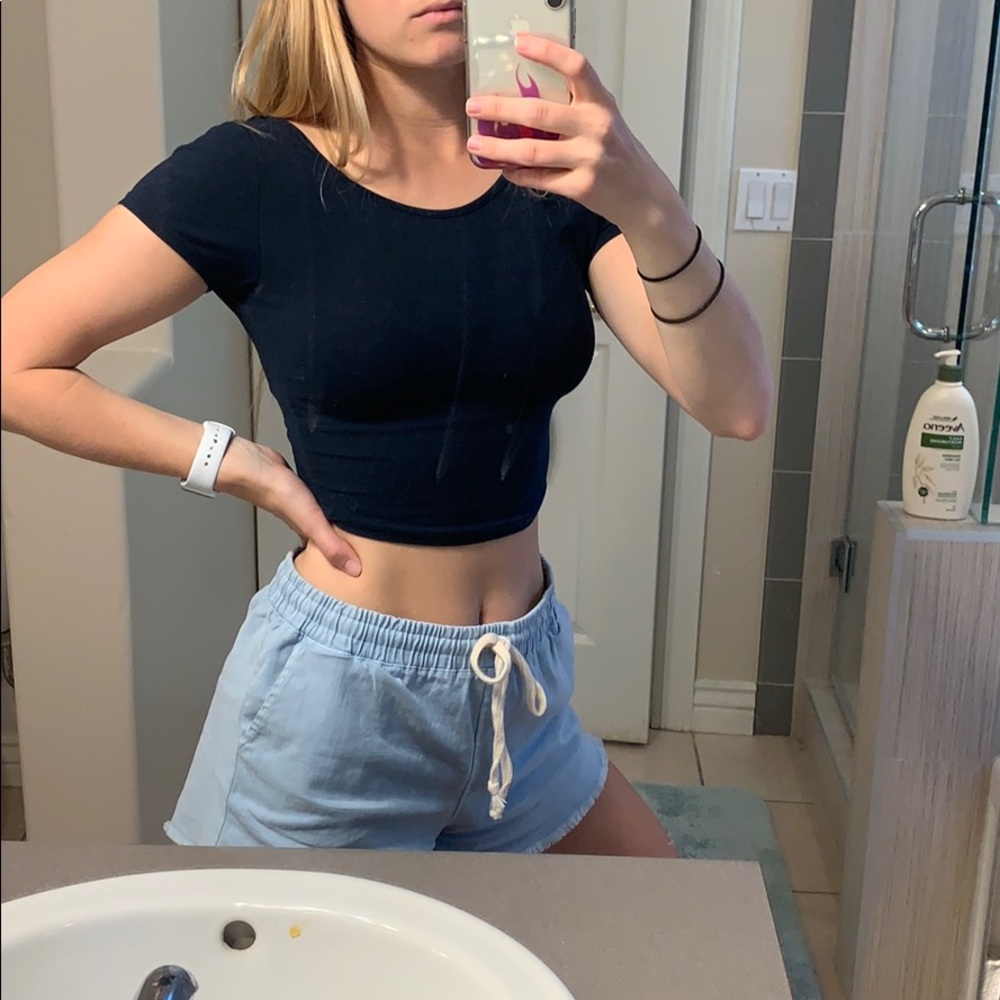Brandy fitted crop top